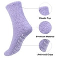 thumbnail image 2 of FOREEMME Winter Fuzzy Socks Grip Socks For Women Slipper Socks 4 Pairs, 2 of 5