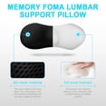 thumbnail image 4 of Lumbar Support Pillow - Memory Foam Lumbar Pillow for Low Back Pain Relief, Ergonomic Streamline Lumbar Pillow for Car Seat, Office Chair, Recliner and Bed(Black), 4 of 8