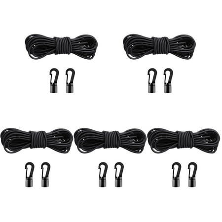 

TOYMYTOY 5 Sets Kayak Bungee Cord Boat Bungee Cord Kit Elastic Bungee Cord Shock Cord with Hooks