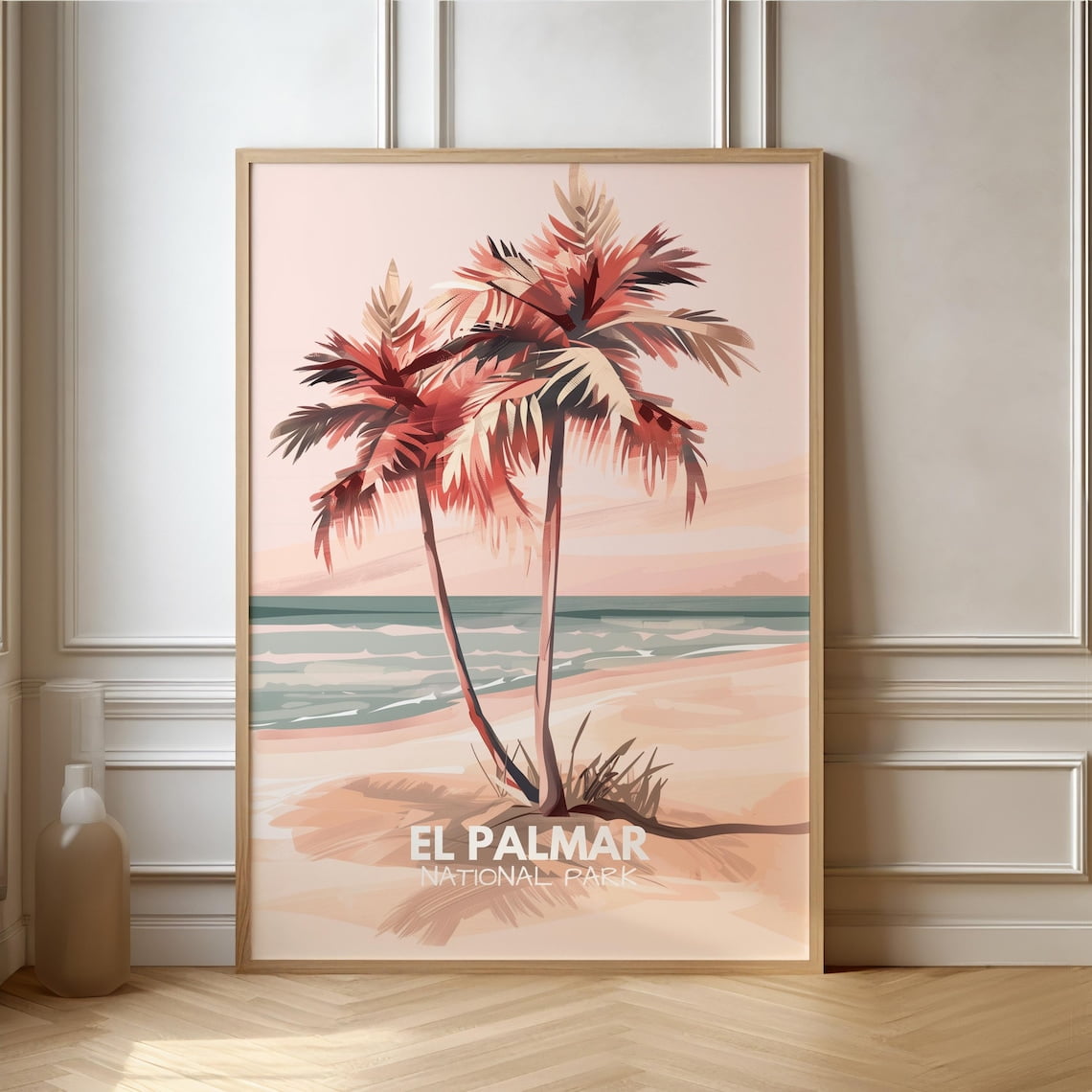 El Palmar Argentina Poster South America Travel Poster, Gift Travel Nature Beach Palm Trees Landscape, Travel Art, Retro Wall Decoration, Poster Only