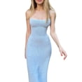 thumbnail image 1 of Txlixc Vestido ajustado sin mangas de una sola pieza de color sólido para mujer Txlixc Moda, 1 of 9