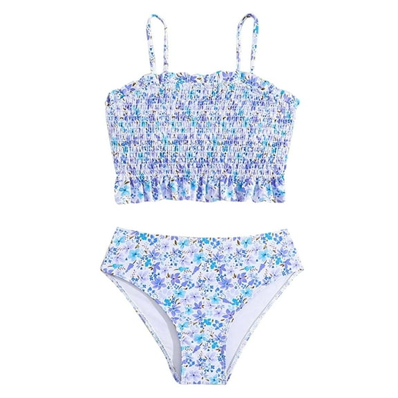 Dpytoraw Girls' Bikini Hot Spring Vacation Beach Swimsuit Girls Tankini Swimsuits Size 9-10 Years