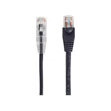 Black Box Slim-Net Cat.6a UTP Patch Network Cable 5ft Black