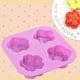 thumbnail image 3 of Flower Shape Silicone Mold, 2 Pack 4 Cavity Non-stick Food Grade Silicone Mold DIY for Chocolate, Candy, Handmade Soap and Bath Balls, 3 of 5