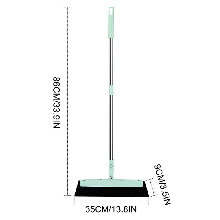 PRINxy Multifunction Squeegee Besom For Floor-Silicone Sweeping Besom With  Detachable Head,Stainless Steel Handle-Clean Liquid,Food Mess,Pet Hair  Remover White 