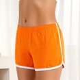 thumbnail image 5 of hoksml Women Elastic Waist Cotton Blend Side Stripe Casual Shorts Loose Fit Sleep Lounge Shorts for Home Sports Wear, 5 of 6