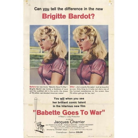 Posterazzi MOVCH6088 Babette Goes to War Movie Poster - 27 x 40 in.