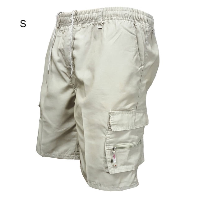 Pantalones cortos deportivos para hombre Pantalones sueltos casuales Pantalones de trabajo cortos de verano, Blanco beige, S Methold AP002304-01
