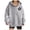 Gray, variant on Casual Drop Shoulder Hooded for Women Comfy V Neck Tunic Hoodies Juniors Trendy Fall Pullover Sweatshirts Comfy Long Puff Tops Clothes,Khaki,Small