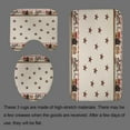 thumbnail image 7 of 4PCS/SET Farmhouse Shower Curtain, Brown Barn Star Western Texas Star Outhouse Birdhouse Pip Berry Vine Country Rustic Bathroom Decor, Non-slip Bath Rugs Toilet Mats, Primitive House, 7 of 7
