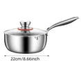 thumbnail image 5 of Durable Non-Stick Stockpot and Saucepan Stainless Steel Cooking Lid Induction Pot Kitchen Cookware Ideal for All Stoves Dishwasher, 5 of 9