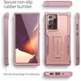 thumbnail image 3 of ExoGuard For Samsung Galaxy Note 20 Ultra 5G Case, Full-Body Phone Case with Kickstand (Pink), 3 of 7
