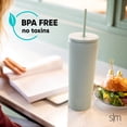 thumbnail image 3 of Simple Modern Vaso de Plástico Mate con Tapa y Pajita, Vasos de Café Helado de Doble Pared para Batidos,Regalos para Mujeres y Hombres, Classic Colección, 710ml, Laven, 3 of 5