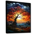 thumbnail image 2 of Designart "Rainbow Colored Baobabs II" Tree Baobab Floater Framed Wall Art Living Room, 2 of 5