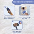 thumbnail image 6 of SCRUBIT-PETS Self Cleaning Slicker Brush – Cat & Dog Grooming Brush for shedding hair - One-click Cleaning with retractable Bristles - Hair remover for Large and Small Pets., 6 of 6