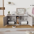thumbnail image 6 of PAKASEPT TV Stand for TVs Up to 65", TV Console with Litter Box Enclosures for 2 Box, Litter Box Enclosures Furniture & Television Stands for Living Room, 58 Inch (Grey), 6 of 14