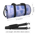 thumbnail image 4 of ZICANCN Monochrome Blue Graffiti Unisex Large Duffle Bag for Travel - Sports Tote Gym Bag Airplane Weekenders Bags for Women Men, 4 of 8
