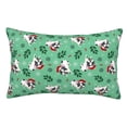 thumbnail image 1 of Fotbe Christmas French Bulldog Funda de Almohada Decorativa Estilo Occidental, Lujo en Algodón, Fundas para Almohadas King, Cojín Estampado para Decoración del Hogar-20"x30", 1 of 6