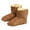 Chestnut, variant on Boys/Girls Sheepskin Touch Fastening Slipper Boots