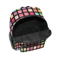 thumbnail image 6 of FORMRS School Backpack with Front Zippered Pocket 12" Student Travel Daypack, Colorful Block Pattern, 6 of 6