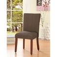thumbnail image 2 of HomePop 38" Traditional Fabric Parsons Dining Chair in Crosshatch Brown, 2 of 13