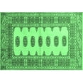 thumbnail image 1 of Ahgly Company Indoor Rectangle Southwestern Emerald Green Country Area Rugs, 7' x 9', 1 of 4