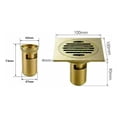 thumbnail image 5 of Drain De Douche en laiton Carré Carré ,Siphon De Sol Anti-odeur Pour Salle De Bain Large Calibre 10 x 10 cmDrain De Douche en laiton Carré Carré Siphon De Sol Anti-odeur Pour Salle De Bain Large Calibre (10 x 10 cm) Kuyhfg Bienvenido a Kuyhfg, 5 of 5