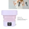 thumbnail image 5 of BOKYAN 10L Foldable Washing Machine, Portable Mini Underwear Laundry Machine with Drain Basket, Violet EU Plug (11.6 x 11.4 inches / 29.5 x 29 cm), 5 of 9