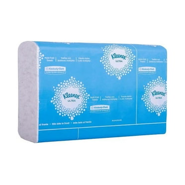 Kleenex Reveal Multi-Fold Hand Towels (46321), 8" x 9.4", For Kleenex Reveal Countertop System Dispenser, White, 2,400 Towels / Case, 16 Packs of 150 Paper Towels