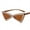 Brown, variant on Retro Triangle Rimless Rhinestone Sunglasses for Women, Trendy Cat Eye Sunglasses with PC Lenses and Frame, Fashion Eyewear