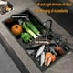 thumbnail image 2 of Fregadero De Cocina de Doble Tazón, MUZENS 81 * 43 * 20cm Fregadero De Barra con Grifo y Escurridor de Platos,con Dispensador de jabón, Fregaderos De Cocina para Baño, Cocina, Bar, 2 of 9