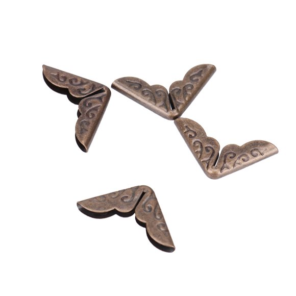 EeaseMX 100 carpetas de 14 mm para álbumes de recortes, manualidades, protectores de esquinas de libros de bronce antiguo.