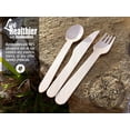 thumbnail image 4 of Disposable Wooden Cutlery Set | 100% All-Natural Eco-Friendly Biodegradable and Compostable - Because Earth is Awesome! Pack of 200-6.5” utensils (100 forks 50 spoons knives), 4 of 4