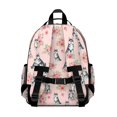 thumbnail image 3 of Husky and Floral Pink Pattern Backpack for School, Cute School Bag with Adjustable Shoulder Straps and Padded Back, 15.25"x11.5"x5.25", 3 of 5