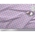 thumbnail image 3 of Soimoi Pink Poly Georgette Fabric Plaid Check Print Fabric by the Yard 42 Inch Wide, 3 of 3