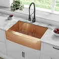 thumbnail image 2 of Swiss Madison Stainless Steel, Single Basin, Farmhouse Kitchen Sink with Apron in Rose Gold, 2 of 12