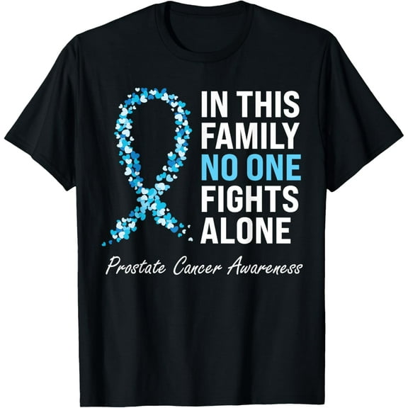 Playful Comfort Tee - Family Prostate Cancer Awareness Light Blue Ribbon Survivor T-Shirt