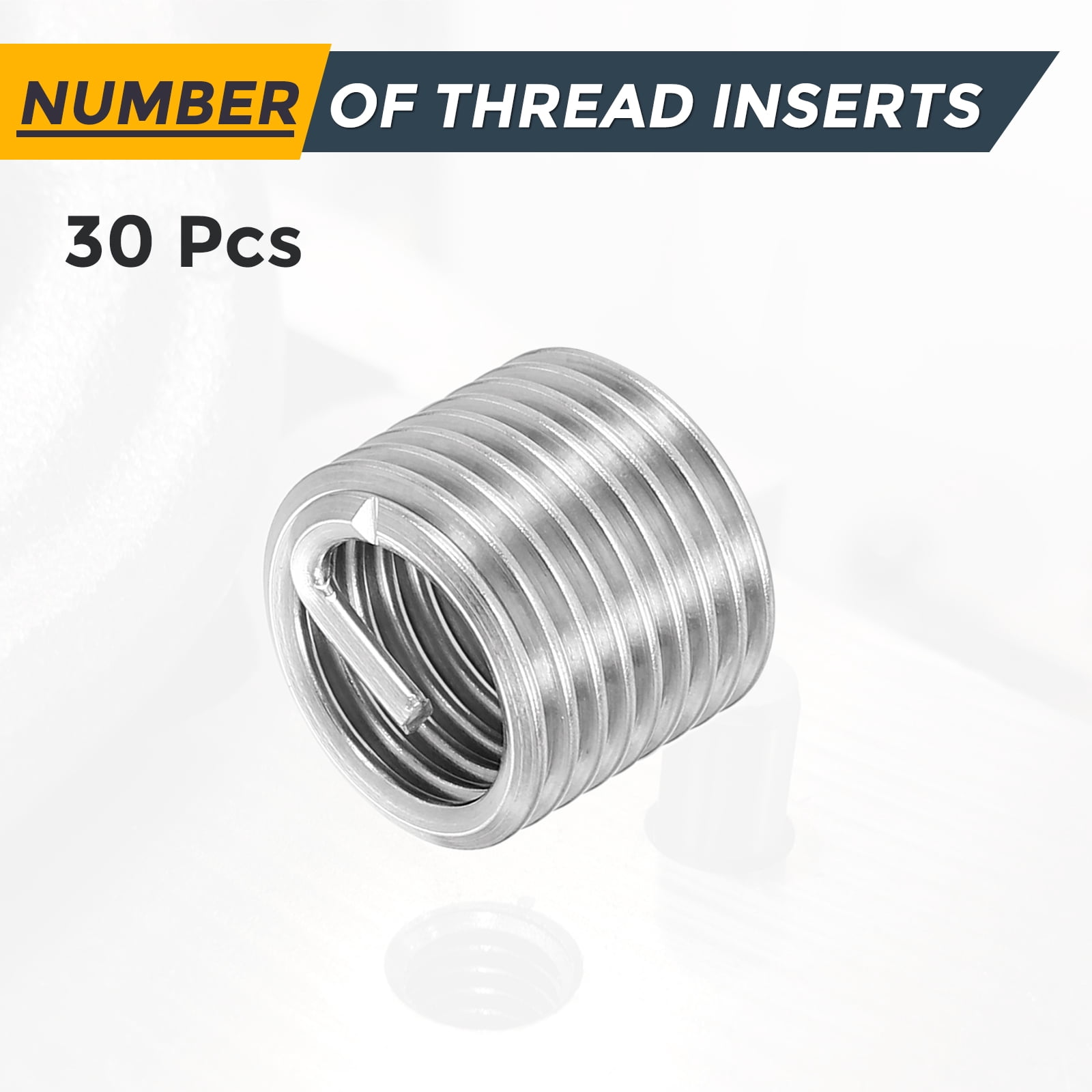 Uxcell 30pcs Wire Thread Inserts M14 x 2 x 1.5D Metric Helical Threaded Sleeve