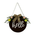 thumbnail image 2 of Welcome Sign for Front Door Wreath Decorations for All Seasons Front Porch Decor Hanging Gift for Farmhuose Home Outdoor Indoor, 2 of 3