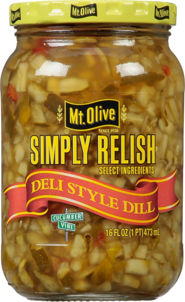 Mt. Olive Simply Relish Deli Style Dill with Sea Salt, 16 fl oz Jar