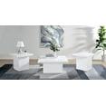 thumbnail image 2 of Coaster Devar 3-piece Square Engineered Wood Coffee Table Set White High Gloss, 2 of 15