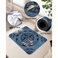 thumbnail image 4 of Vintage Nautical Compass Dish Drying Mat for Kitchen Counter, Super Absorbent Quick Dry Coffee Bar Mat Pad Thin Diatomaceous Sink Mat Non Slip Dish Drainer Mat 16''''x18'''' Navigation Geometric Blue, 4 of 5