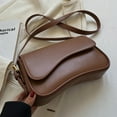 thumbnail image 3 of Yucurem Women Flap Shoulder Bag Buckle Armpit Hobo Bag Casual Shopper Bag (Brown) Fashion shoulder bag (Brown), 3 of 7