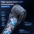 thumbnail image 4 of delpattern Electric Foil Shavers for Men Electric Razor with 4D Flex Floating Heads,Rechargeable Beard Trimmer with LED Display,Cordless Face Shaver for Travel,IPX6 Waterproof Wet Dry, 4 of 7