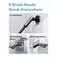 thumbnail image 3 of HOTO Cordless Electric Spin Scrubber, IPX7 Full Body Waterproof Long Handle Scrub Brush with 6 Brush Heads for Bathroom Tile Floor Shower, 3 of 16