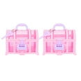 thumbnail image 4 of SHISUYAN Makeup Box Pink Plastic For Girls Home Office 2Pcs 3.9x3.9in, 4 of 8
