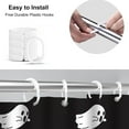 thumbnail image 5 of Cevemin Halloween Ghost Shower Curtain Waterproof Bathroom Decor with Hooks, No Punching Needed, 120x180cm Black Nylon Fabric for Spooky Holiday Bathroom Decoration, 5 of 6