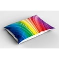 thumbnail image 2 of Ambesonne Modern Pillow Sham 2 Pack, Psychedelic Stripes, 26"x20", Magenta Blue, 2 of 3