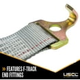 thumbnail image 4 of 2" x 16' Gray Plate Trailer Strap w/ F-Hook And Ratchet, 4 of 6