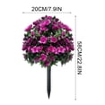 thumbnail image 3 of ZZkhGO Artificial Rhododendron Tree, Outdoor Decorative Faux Flowers, Weather-Resistant Fake Stake with Realistic Appearance for Party Wedding Scene Arrangement, Purple, 3 of 7